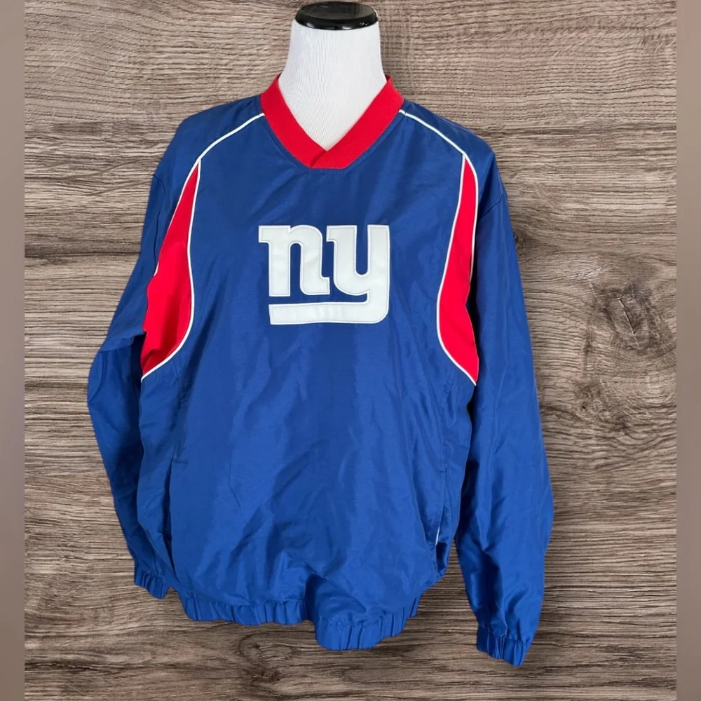 EUC Vintage NFL NY Giants Embroidered Varsity Pullover